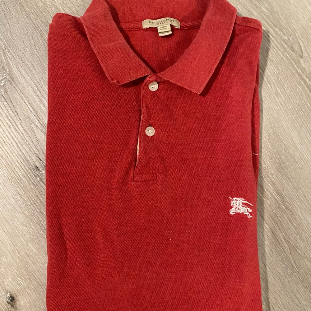 Burberry Pique Polo (Red)